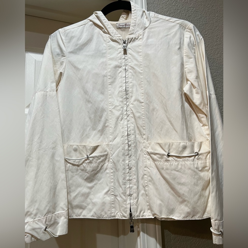 Vintage Tommy Bahama Cream Windbreaker Jacket Sz S
